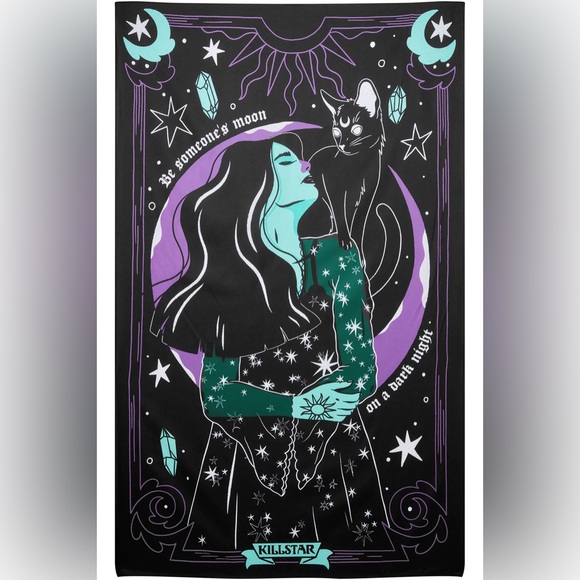 Killstar gothic vampire witch pagan tapestry cat victorian goth dracula witchy - Picture 1 of 5